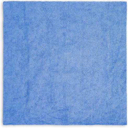 Microfiber Cleaning Cloths, 25 Pack Dispenser Box, Lint-Free Rags, 12" x 12", Colorfast Blue, Clean & Polish Wipes