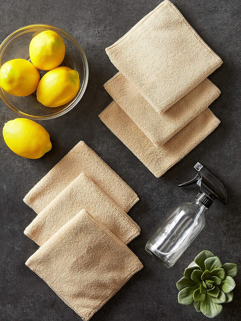 Set, 12x12, 6 DII Cleaning Collection Soft Highly Absorbent Microfiber, Dishcloth Taupe, Piece
