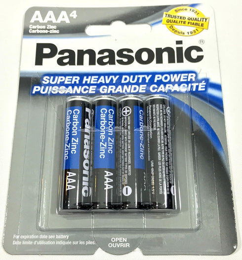 Panasonic B01N03FKKC 8pc 1.5v AAA Batteries Super Heavy Duty Power Carbon Zinc Triple A Battery