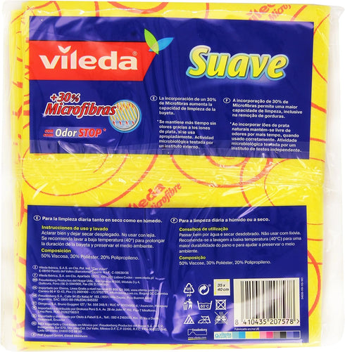 Vileda 30% Pack 2 1 Soft with Microfibre Cloths of + Free