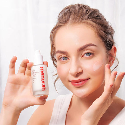 menorah skincare Milky Hydrating Cream, Ultra Lightweight Facial Lotion with Lemna and Oat for Daily Beauty Routine