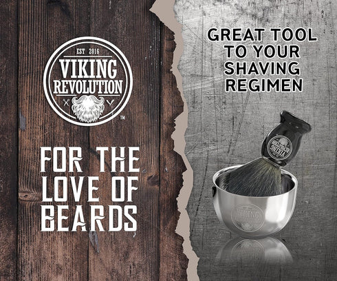 Viking Revolution Stainless Steel Shaving Soap Bowl, Unbreakable Shaving Mug for Cream & Soap
