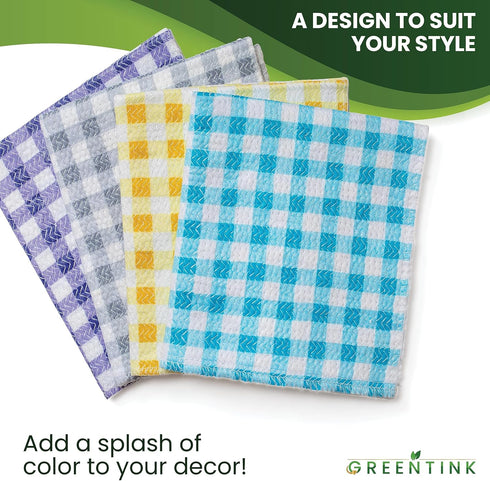 Eco-Friendly Reusable Dish Cloth Set, 24-Pk Multipurpose Kitchen Cleaning Cloth Made from Recycled Materials