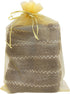 50pcs Large Organza Bags, 8X12 Inch Gold Sheer Mesh Drawstring Gift Pouches for Christmas Wedding Party Favors