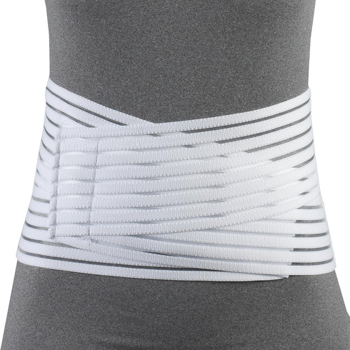 OTC Lumbosacral Support, 7-inch Lower Back, Lightweight Compression, Elastic, White, Small
