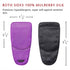 Silk Eye Patch for Adults Kids, Glasses to Cover Either Eye (Medium, Violet)