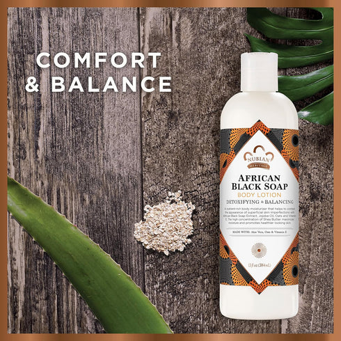 Nubian Heritage Body Lotion African Black Soap, 13 oz
