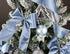 Dusty Blue Velvet Wired Ribbon, 2.5" x 10 Yards, Blue Christmas Wired Ribbon for Wreaths, Crafts, Gift Wrapping