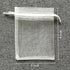 ATCG 100pcs 3x4 Inches Drawstring Organza Pouches, Ivory, Wedding Party Jewelry Favor Bags.